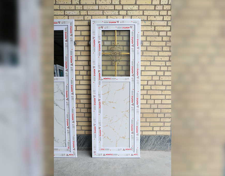 درب سرویس PVC طرح سنگ